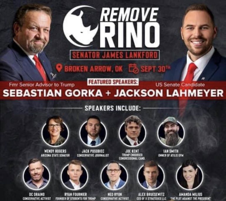 LIVESTREAM: 6 PM – Sebastian Gorka & Jackson Lahmeyer: Remove RINO Rally In Tulsa, OK With Special Guest Speakers