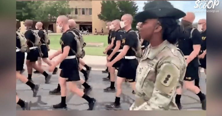 VIDEO: Female Drill Sergeant Leads U.S. Soldiers Wearing Masks Outside In “Woke” Chant About MLK