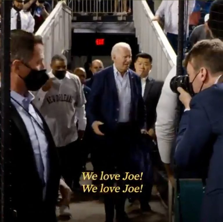 Pathetic: White House Dubs “We Love Joe!” Chant in Video of Congressional Ballgame Appearance to Make Biden Seem Popular