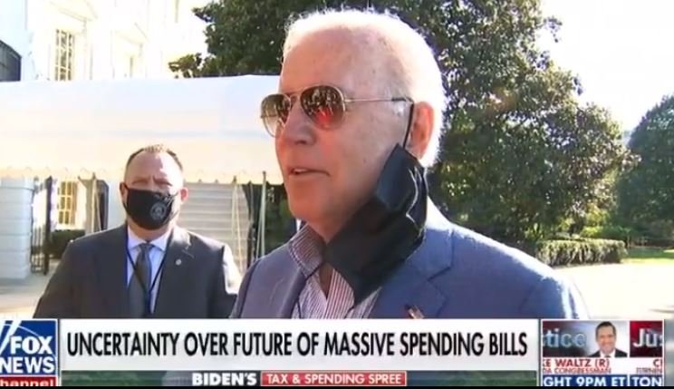 Another Brain Fart: Joe Biden Loses Himself in Thought as Facemask Dangles (VIDEO)