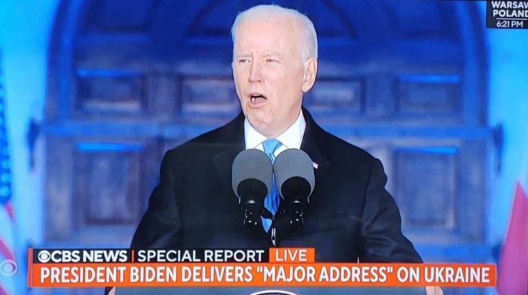 Biden Ends Warsaw Speech on Ukraine With Call for Regime Change in Russia (UPDATE: White House Official Tries to Clean Up for Biden)