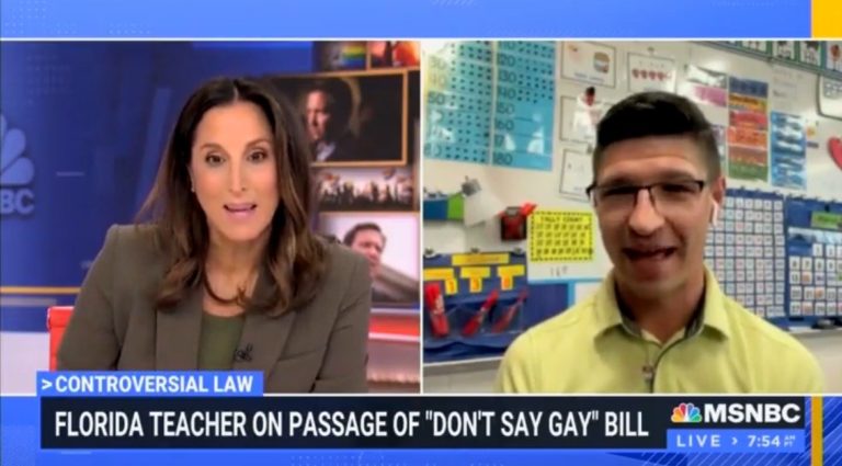 Florida Teacher Worries He Can’t Discuss His Personal Love Life with Kindergarteners After Passage of Parental Rights Bill (VIDEO)