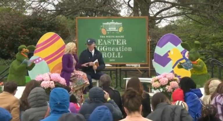 “Just Stay” – Jill Biden Bosses Joe Around at White House Easter Egg Roll (VIDEO)