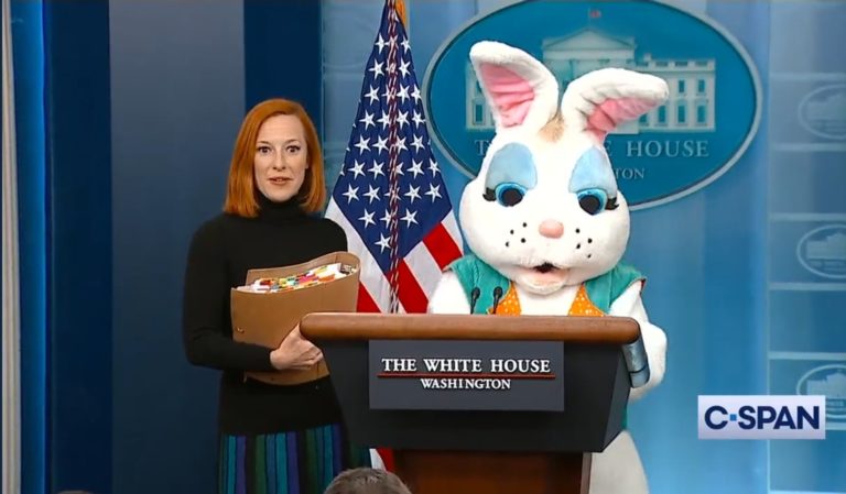 Clown Show: Biden’s Easter Bunny Handler ‘Takes Over’ White House Press Briefing (Video)