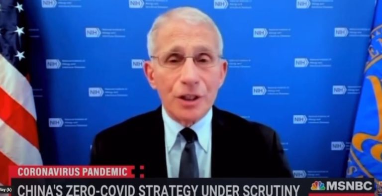 Dr. Fauci Praises China, Says: “You Use Lockdowns to Get People Vaccinated” (VIDEO)