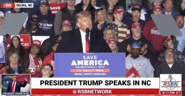 President Trump at NC Rally: “And We – Will Demand Justice for the January 6th Prisoners and Full Protection of Their Civil Rights” (VIDEO)