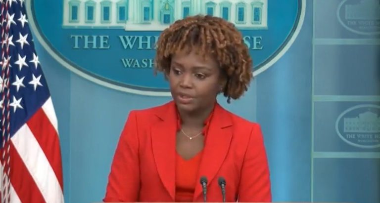 Karine Jean-Pierre Gives Bizarre Answer When Asked Why Marines Were Standing Behind Biden as He Threatened Millions of Trump Supporters During Moloch Speech (VIDEO)