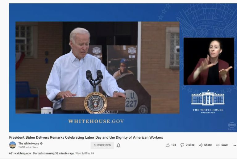 Joe Biden Speaks to Pennsylvania Union Members on Labor Day — Only 681 Americans Tune In to Watch Him on White House YouTube Channel #81MillionVotes