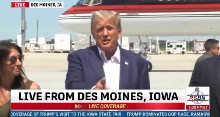 Trump Spars with Reporter in Iowa: “We Don’t Take Plea Deals Because I Did Nothing Wrong!” (VIDEO)