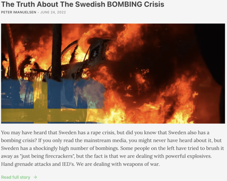 PeterSweden: 100 BOMBINGS in Sweden This Year