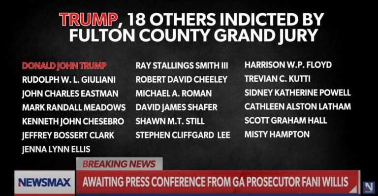 PURE COMMUNISM: Georgia DA Fani Willis’s Indictment includes Trump Asking Supporters to Watch Newsmax, RSBN, and One America News – Now a Criminal Act (VIDEO)