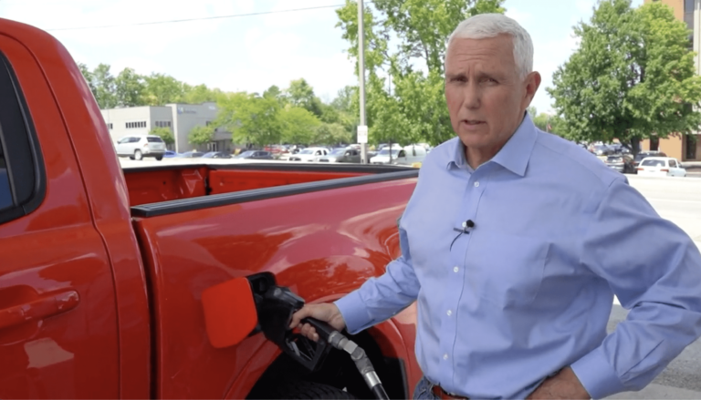 Mike Pence’s Newest Campaign Ad Blunder: Pretends to Fill Up Pickup Truck with Gas at Pump without Selecting Fuel Grade and Pressing Gas Lever (VIDEO)